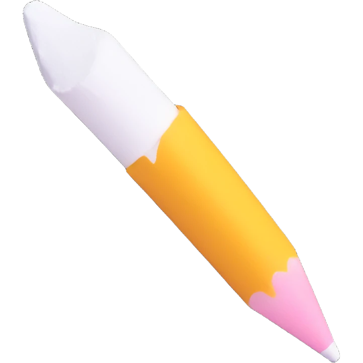 white chalk drawing a white streak, simple and modern emoji