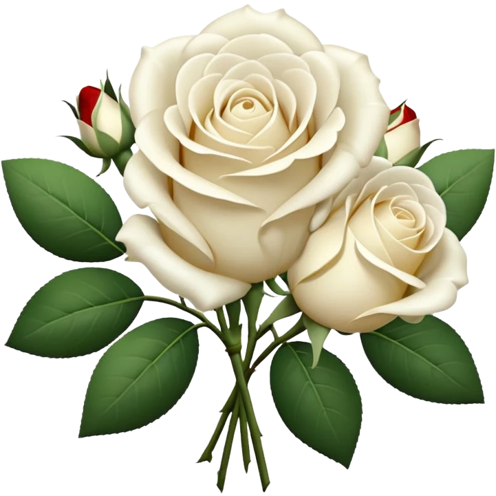 Bouquet of white roses emoji