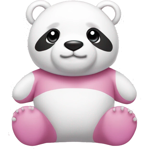 pink and white panda teddy emoji