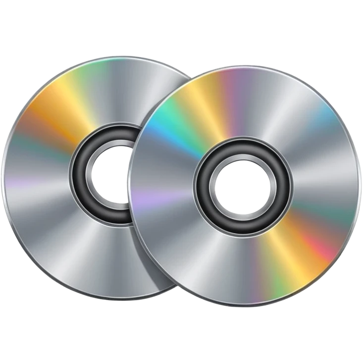 two metal computer disks emoji