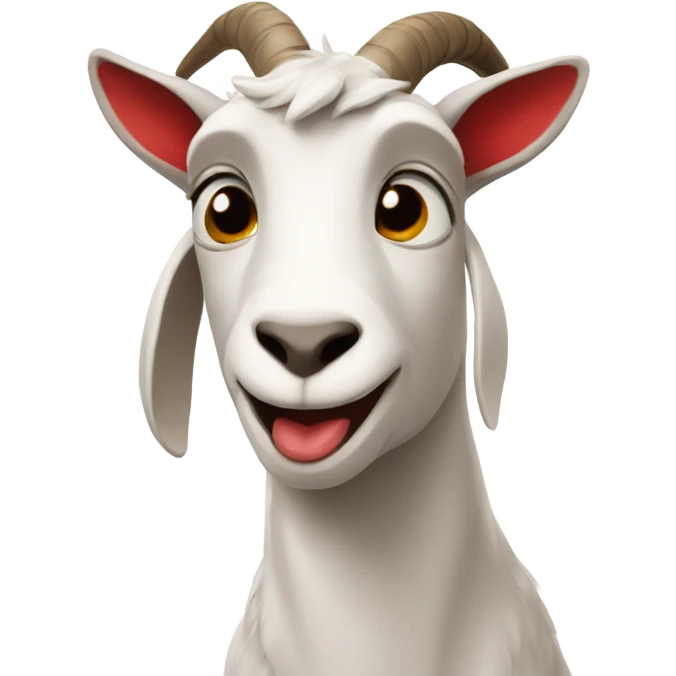 Goat waving with red gloves on emoji