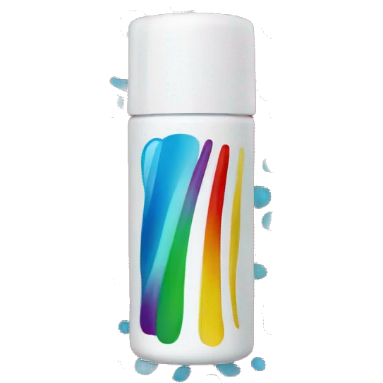 Colorful toothpaste bottle emoji