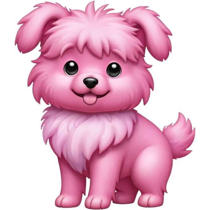 Pink dog emoji
