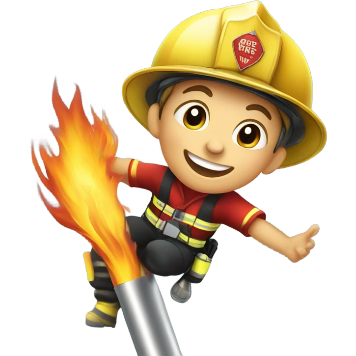 Sliding down the fire pole emoji