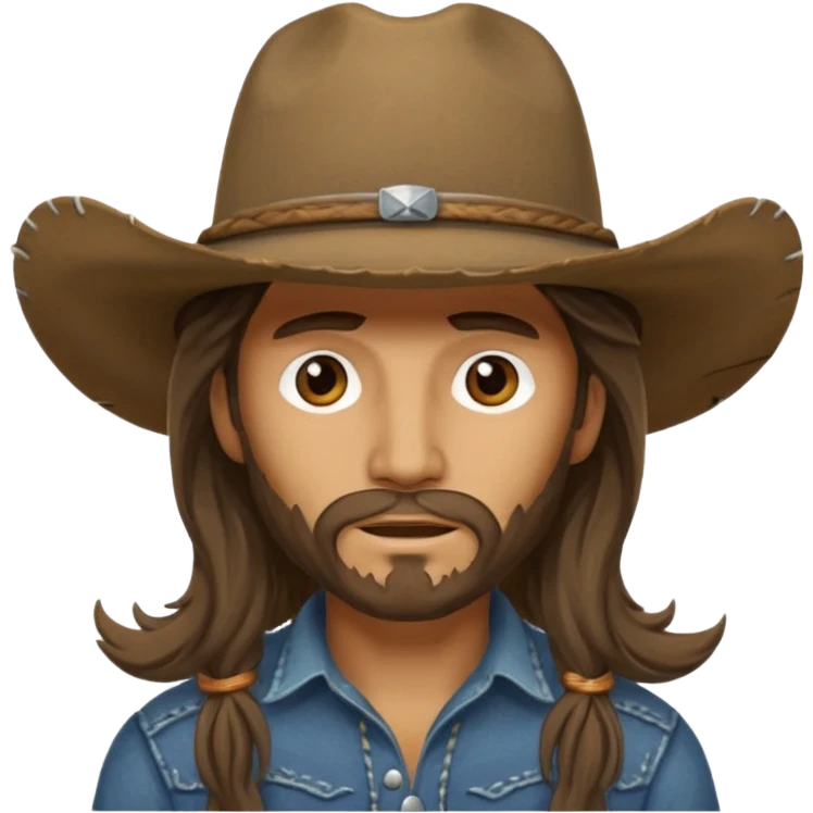 long haired cow boy emoji
