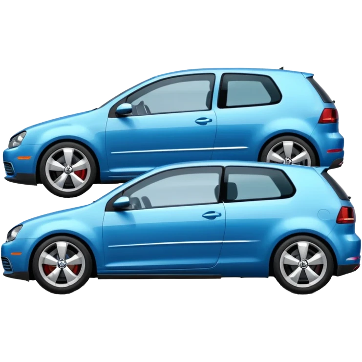 blue vw golf side view emoji