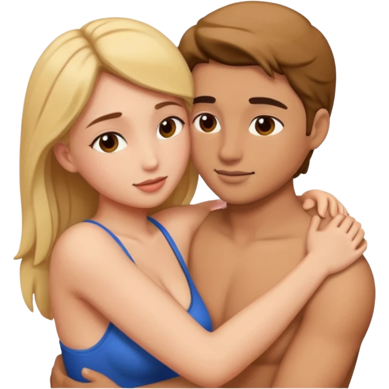 Hombre y mujer teniendo sexo anal emoji