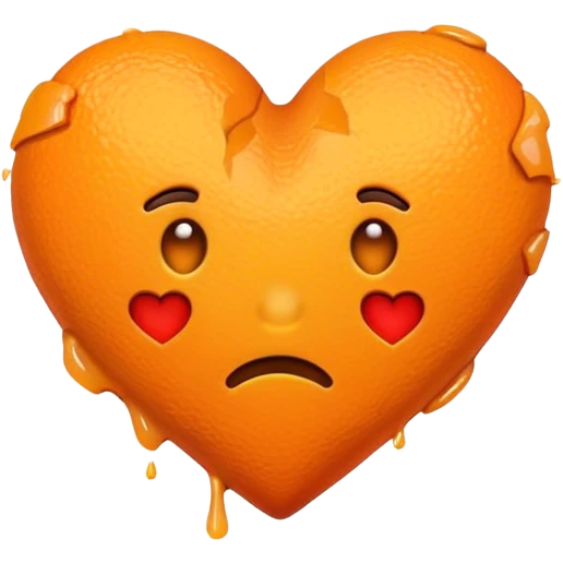 Make this broken red heart emoji 💔 orange emoji