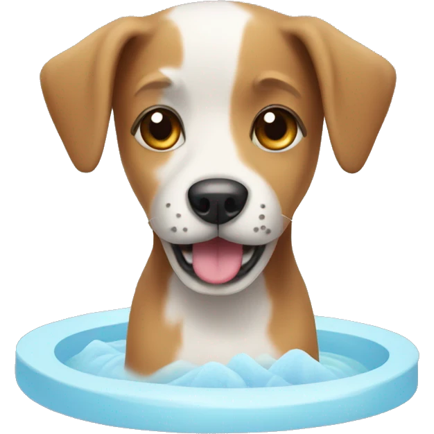 Dog having spa emoji