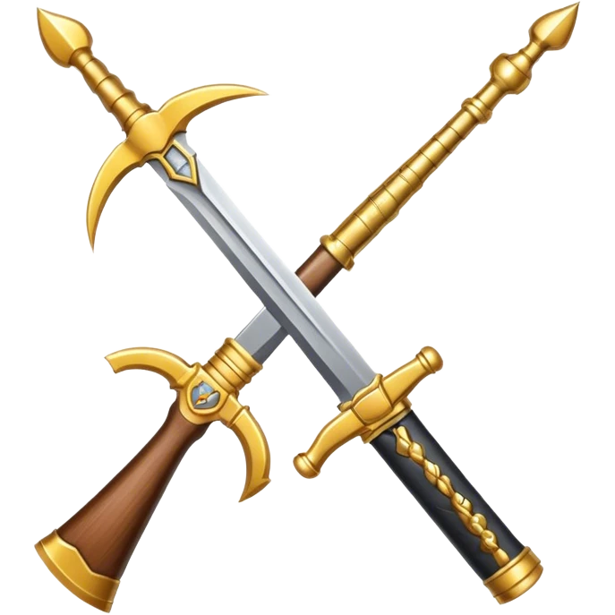 Weapons and gold emoji
