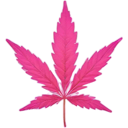 Pink weed leaf  emoji
