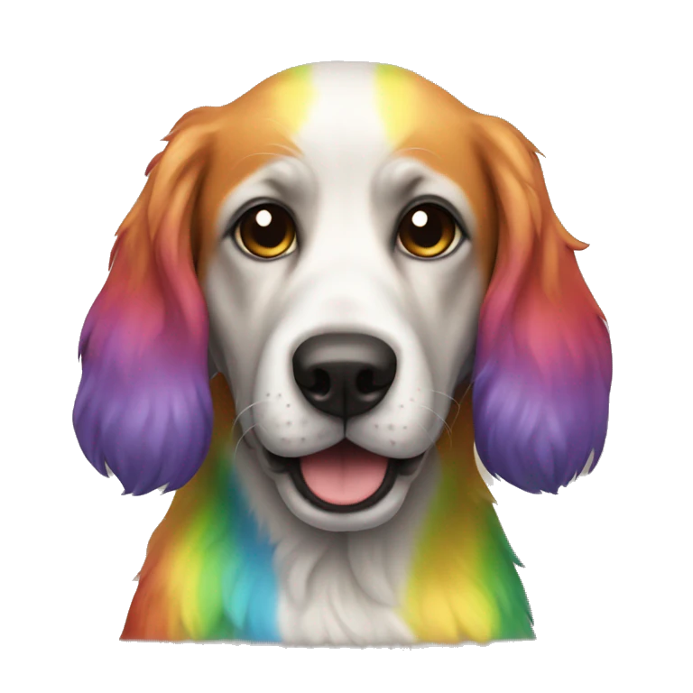 rainbow dog emoji