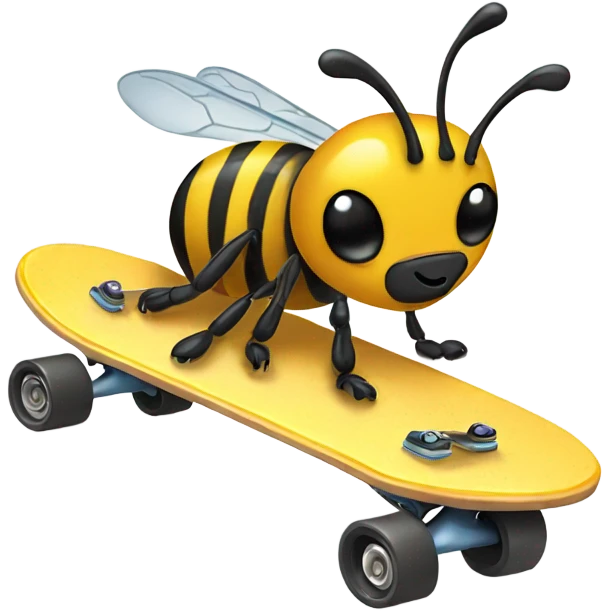 Bee on a skateboard  emoji