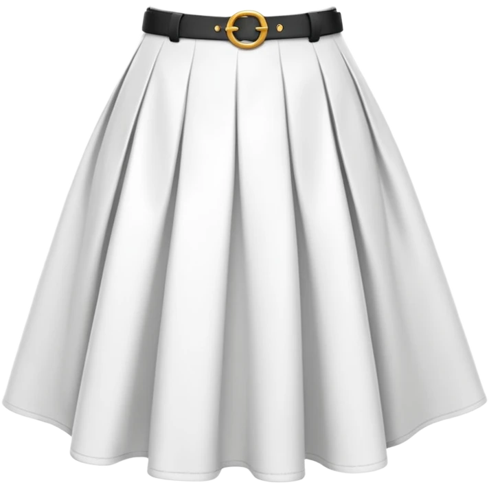 create a white midi skirt whitout pleats emoji