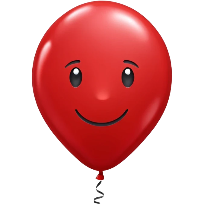 red glitter baloon chat emoji