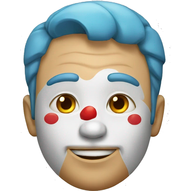 Un humano con cara de payaso emoji