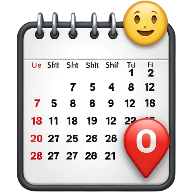 calendar with a checkmark, end of shift emoji emoji