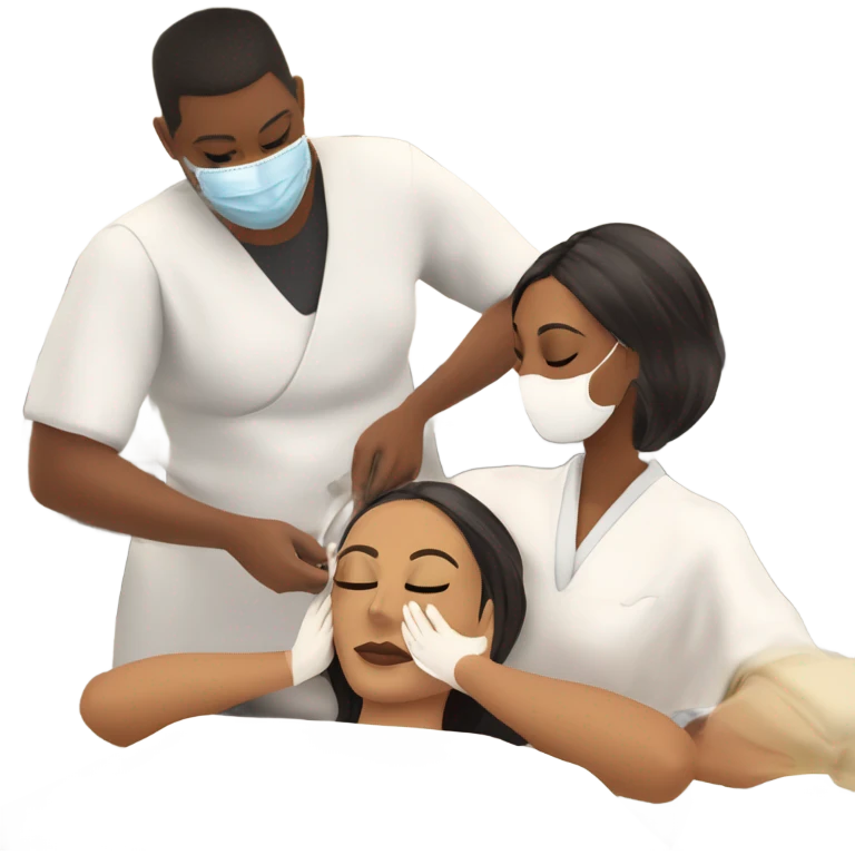 spa treatment at a cosmetologist emoji