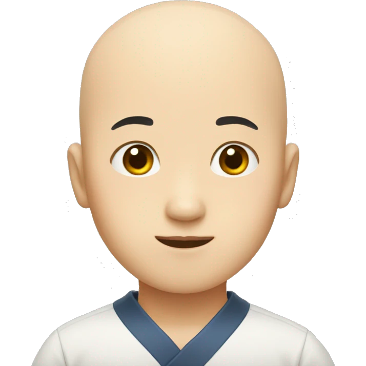 Korean boy bald emoji
