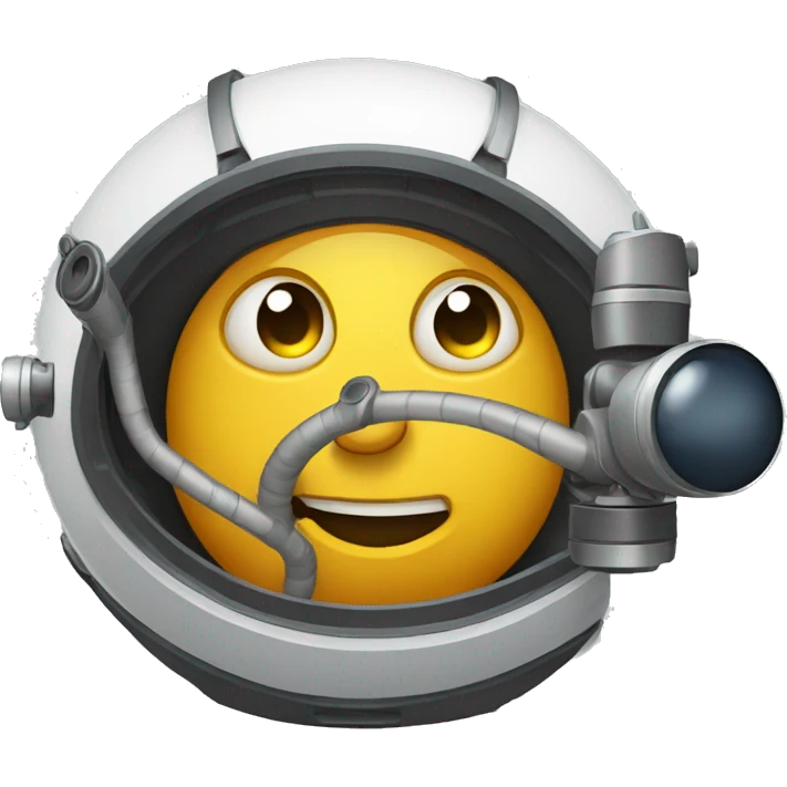 Astrónomo con telescopio emoji