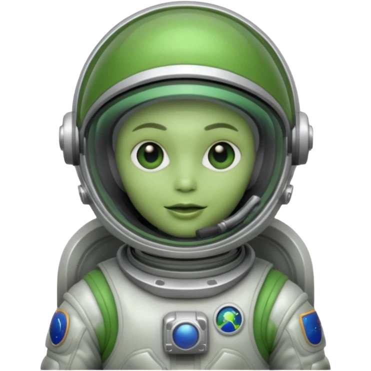 green alien silver Astronaut emoji