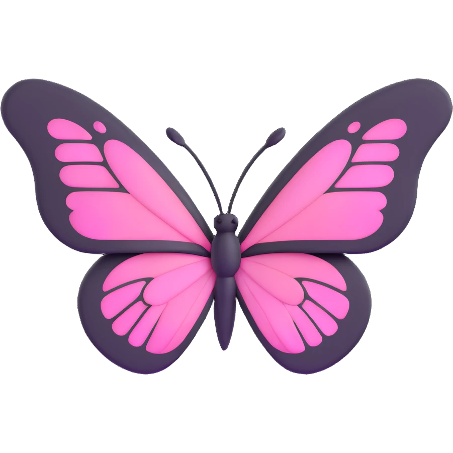 Light pink butterfly emoji