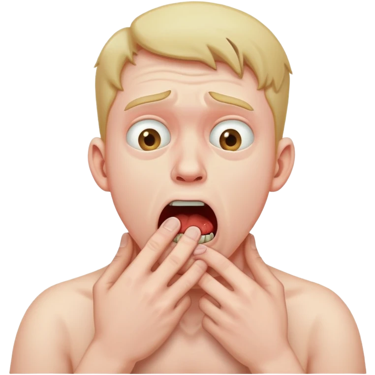 Guy chocking himself emoji