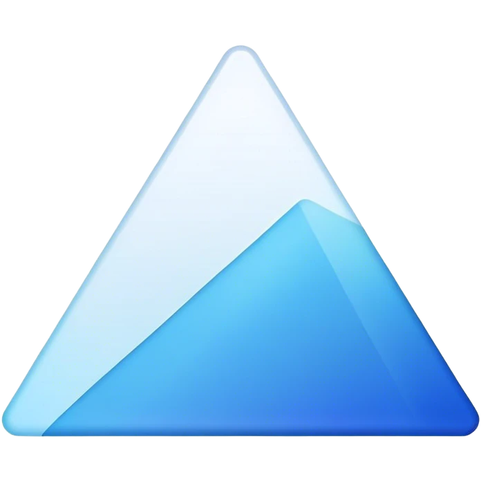 give me an emoji for a triangle with a line in it thats white with somew cool blue around it emoji
