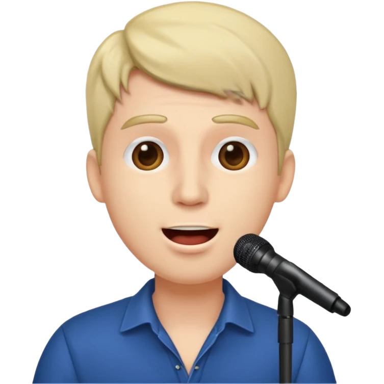 man singing emoji
