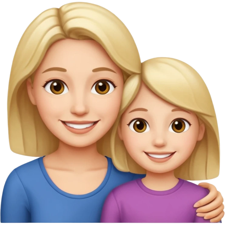 Maman et fille emoji