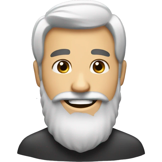 emoji rub own beard and smile emoji