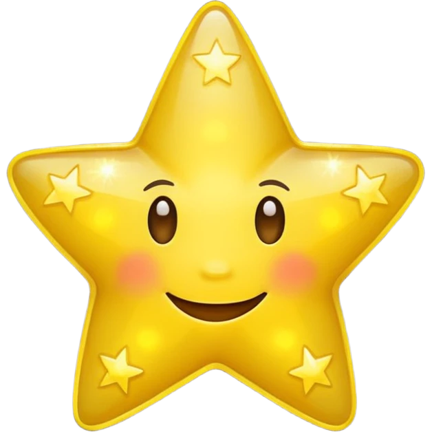 smiling yellow star with sparkling effect emoji