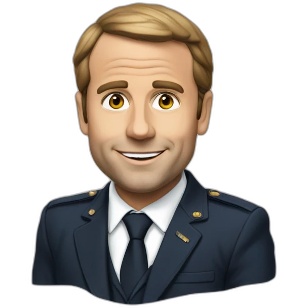 macron avec crayon emoji