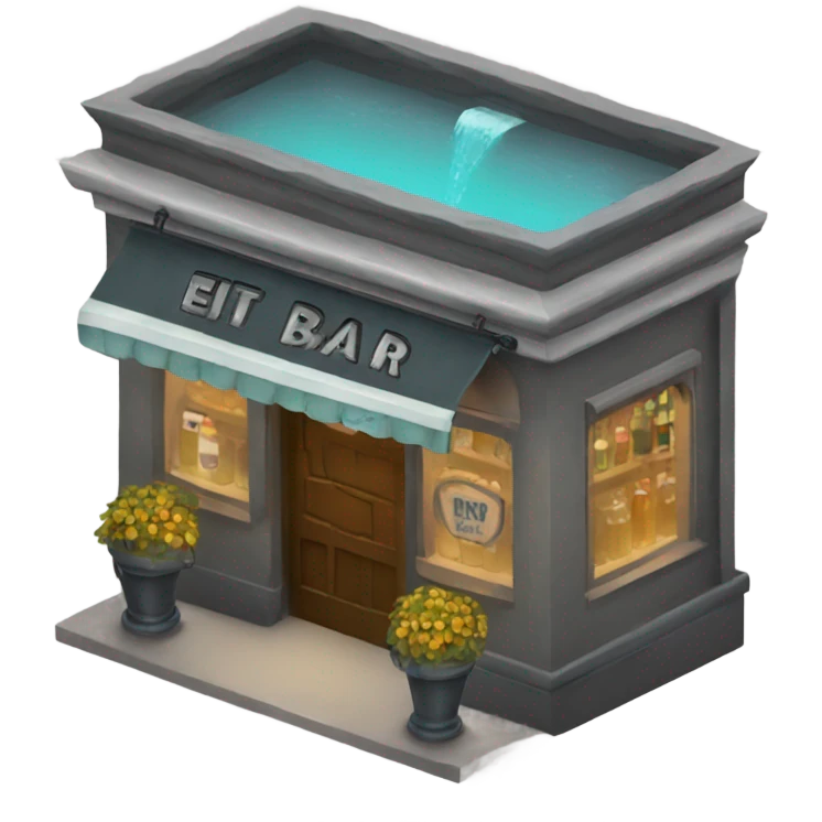 Bar with FOUNTAIN sign emoji