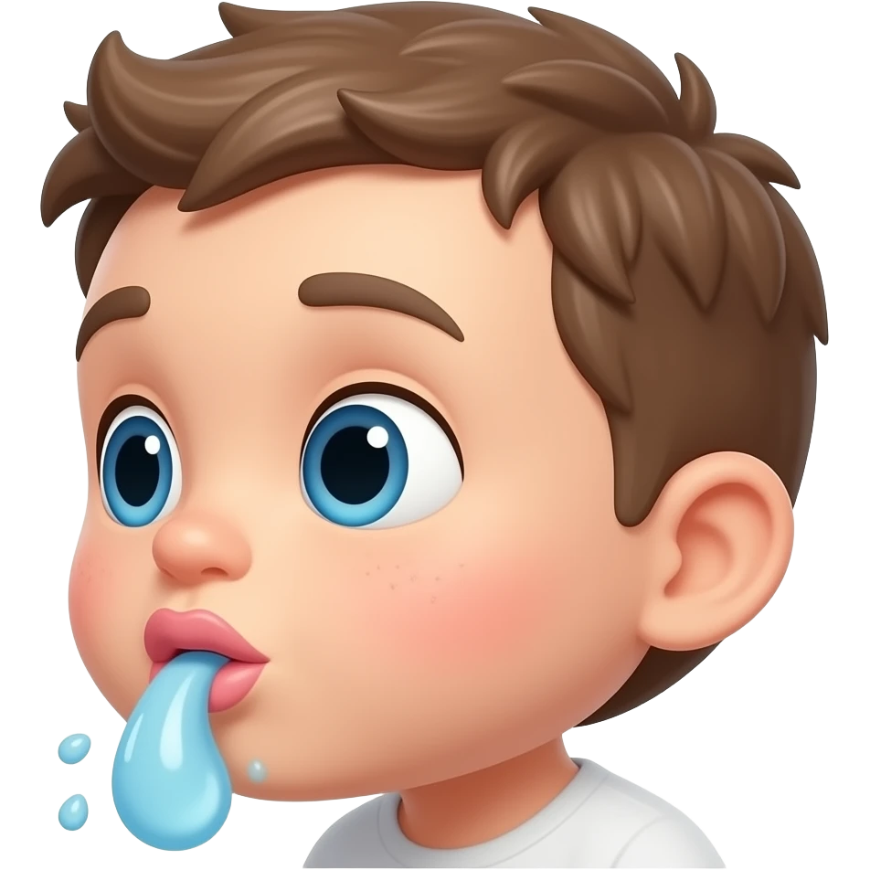 Menino beijando xixi emoji
