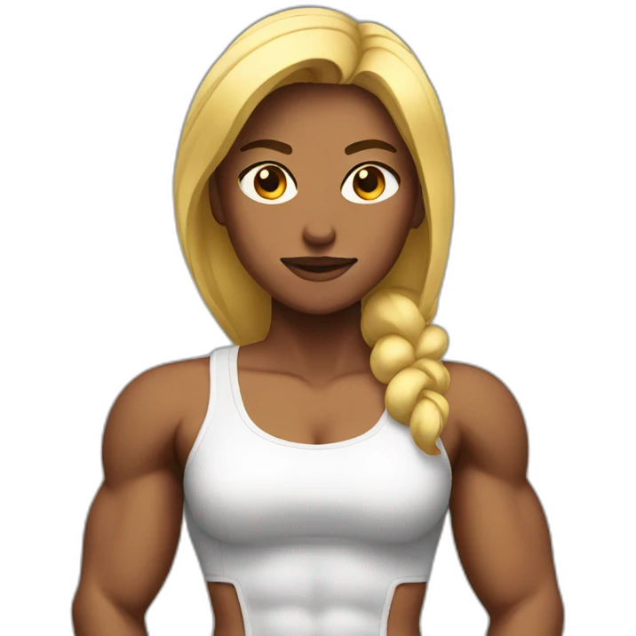 Muscular girl emoji