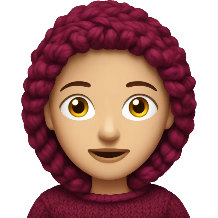 Burgundy knitted sweater emoji