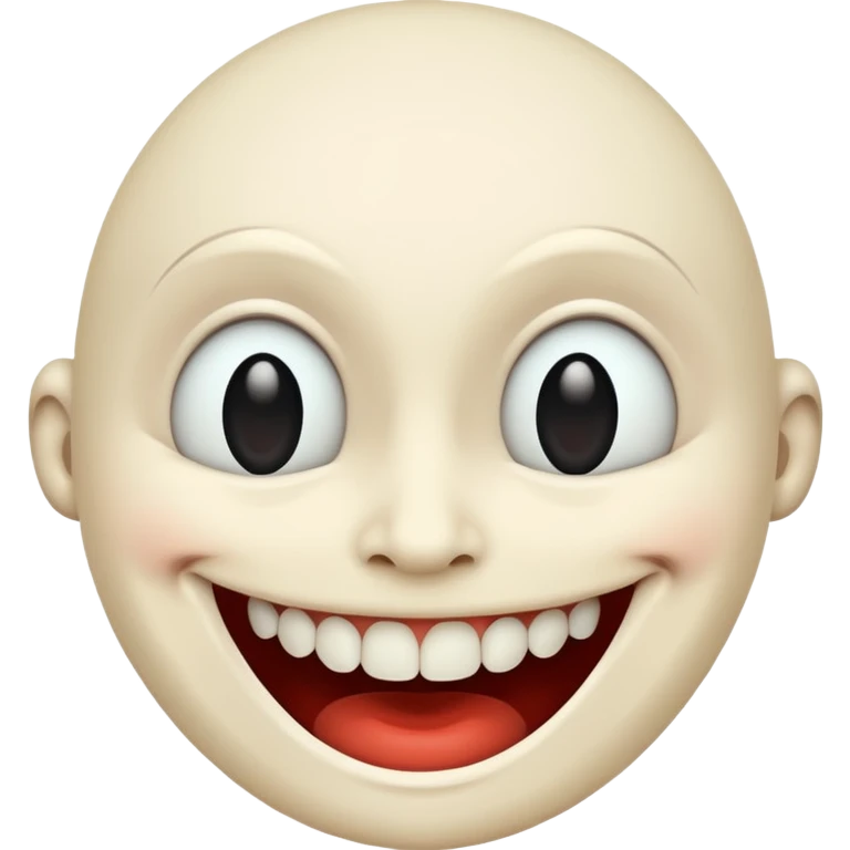 Big creepy smile emoji
