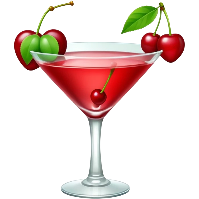 cherry martini with foam emoji