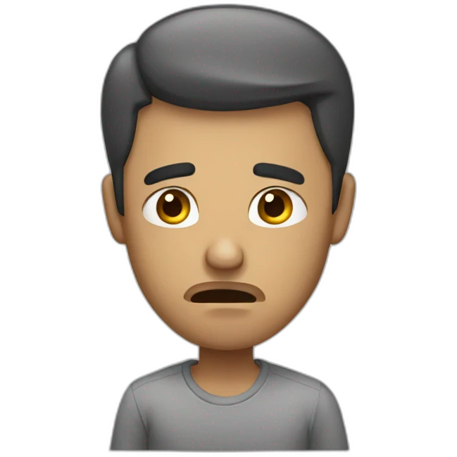 Man upset waiting emoji