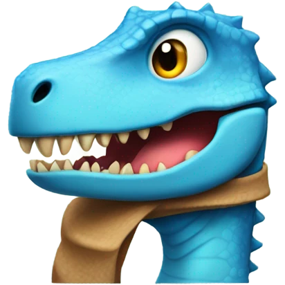 Dinosaurio con un moño emoji