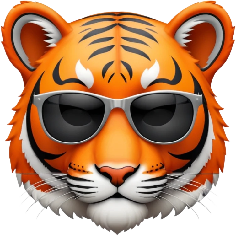 Tiger with sunglasses emoji