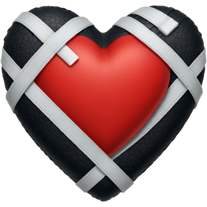 Black heart with bandage emoji