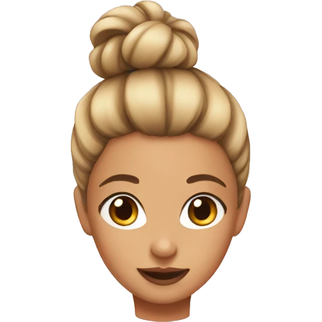 Girl with a bun emoji