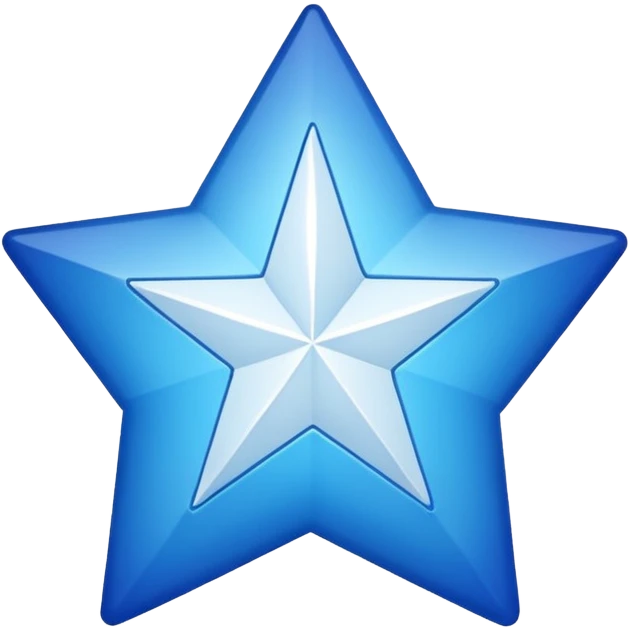 11 corner blue star with white tick on it emoji