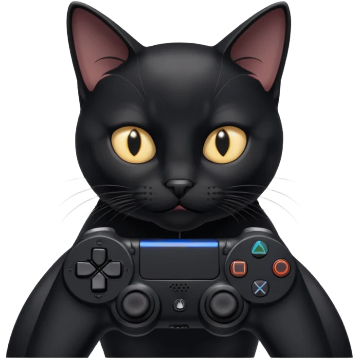 black cat homme-avec-manette-ps4 emoji