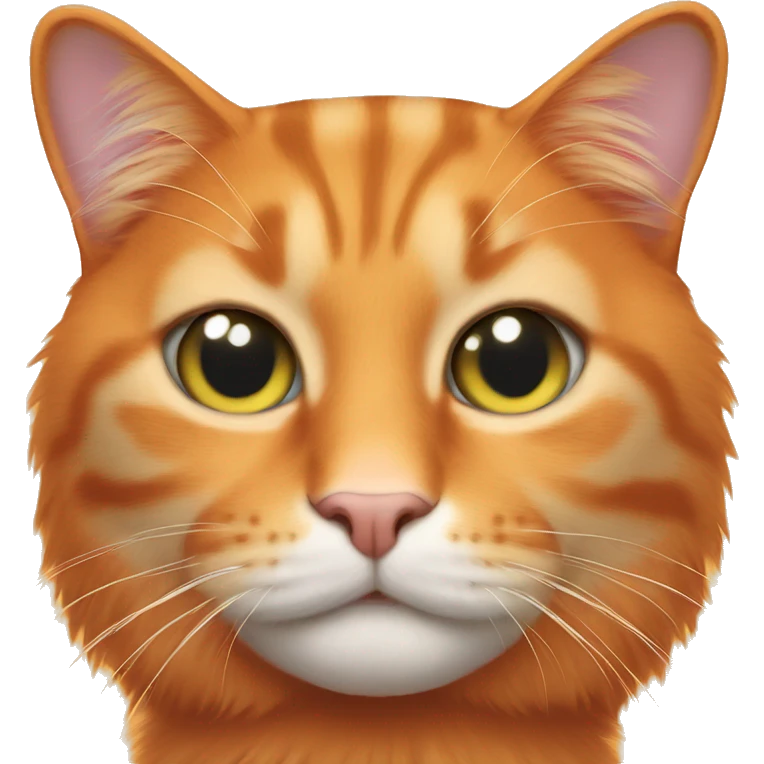 Big orange cat with tricolour kitty emoji