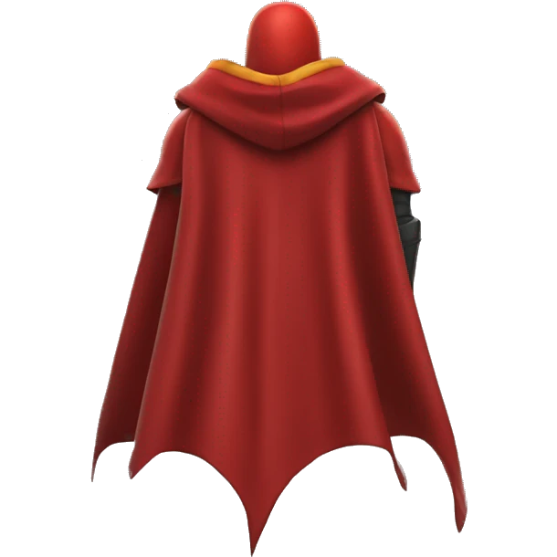 red hero cape back view emoji