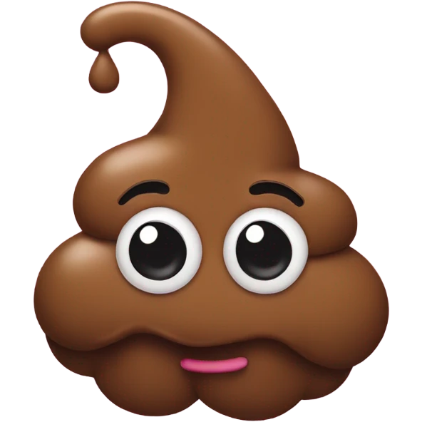 Poop with hearts emoji
