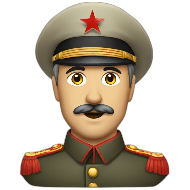 Joseph Staline with red stars emoji